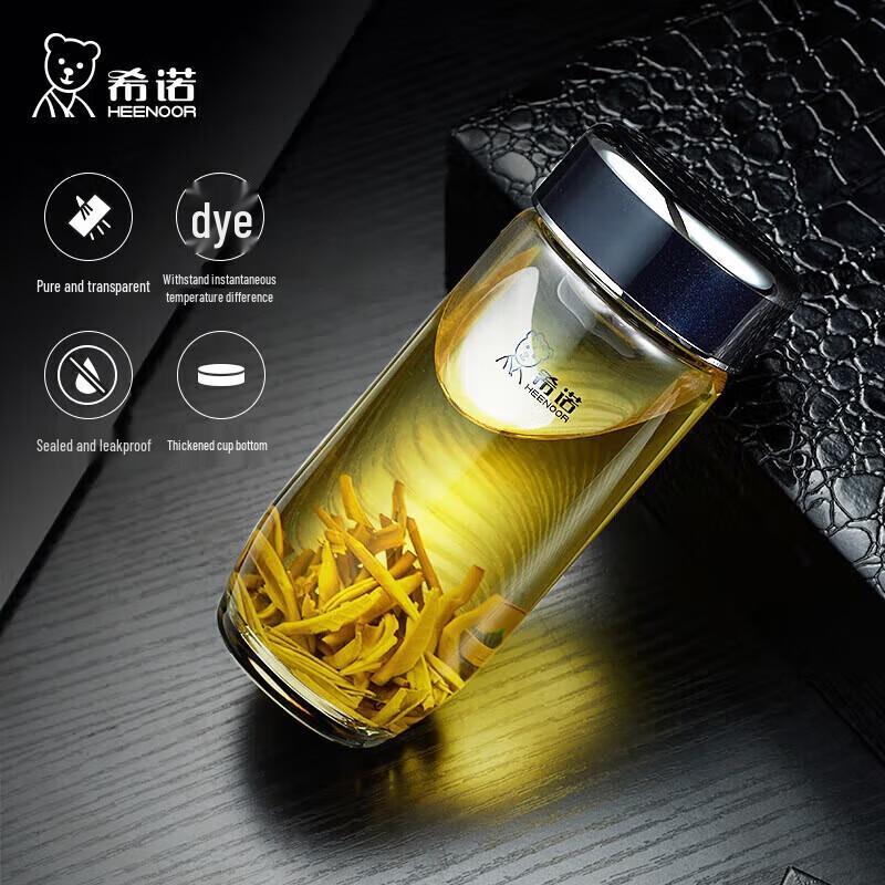 Xino XN-7718 Heat-Resistant Glass Tea Cup with Infuser