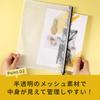 EINEY Zipper File Receipt File Clear Pouch with Mesh Large Travel Storage 6 Set each of and B6 Zipper, Waterproof, Water-Resistant, Case, Transparent,
