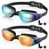 2 ks Plavecké brýle proti zamlžování UV ochrana nastavitelné plavecké brýle profesionální vodotěsné plavecké brýle pro dospělé mládež
