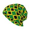 Jamaicaanse Vlag Dames en Heren Volwassen Hoeden Zonder Rand Gebreide Hoeden Warm en Modieus Herfst en Winter Buiten Skull Caps