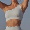 Shockproof Medium Support Backless Sports Bra with Removable Cups - Minimizes Chest Appearance for Yoga & Fitness