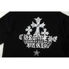 W372 CHROME HEARTS 2025 Summer New High Quality Cotton Round Neck Loose Large Size Men's and Women's T-shirt Couple T-shirt