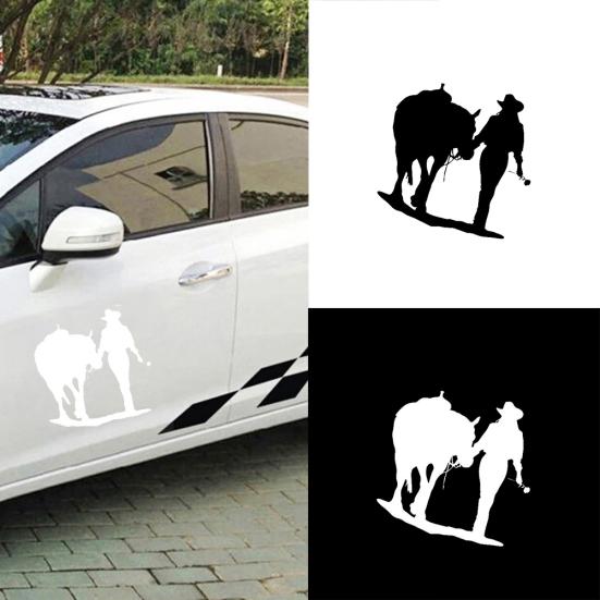 Creative Water Resistant Cowgirl Car Sticker Decal Vehicle Guitar Suitcase Decor
