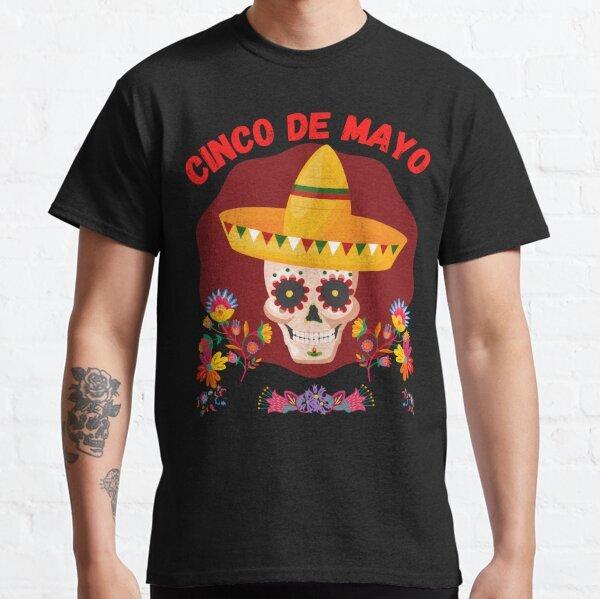 BEST SELLING Happy Skull Classic Cinco De Mayo Skull Hat T-Shirt - MADE IN USA S