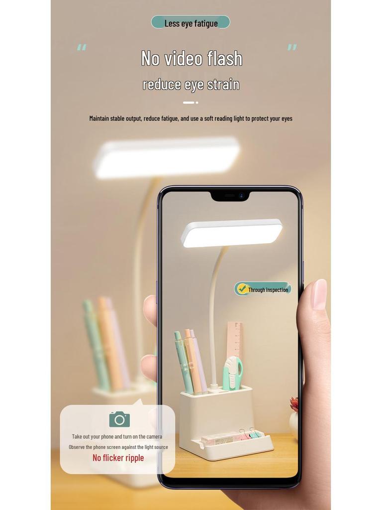 LED Multi-Function Phone and Pen Holder Eye-Caring Study Lamp