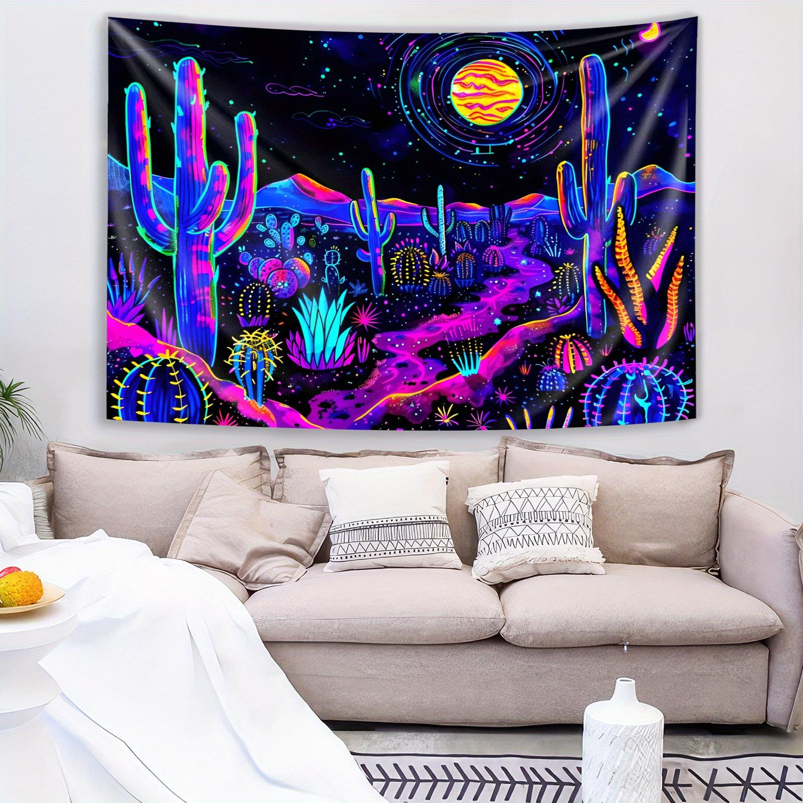 VIKAMA Гобелен Пустыня Ктулху Кактус Звезда Луна Радужный Фантастический Тема Спальни Игровая Комната Энтузиаст Научной Фантастики Гостиная 40X60CM(1.3X2FT