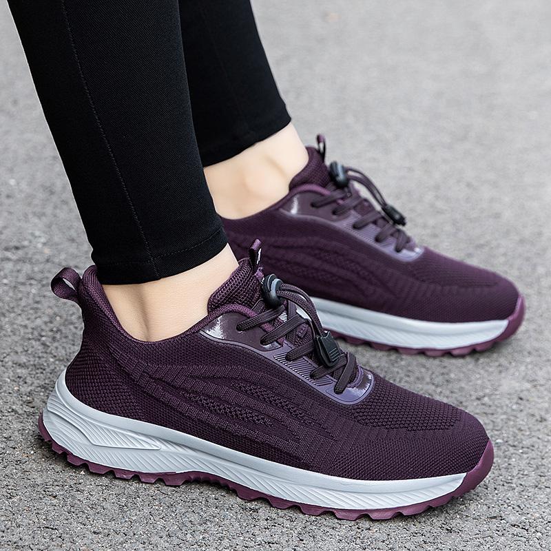 Brand Spring and Autumn Non-slip Lightweight Walking Shoes Casual Sports Breathable Mom Shoes