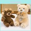 Teddy Bear Plush With Rose Decor Handmade Gift For Valentines And Friends