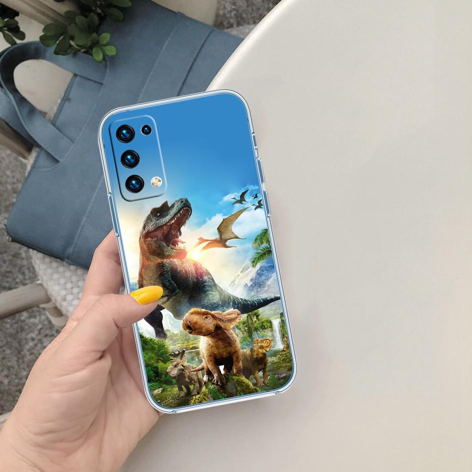 LO31 Dinosaur Transparent Phone Case for LG K22 K30 K40 K40S K41 K42 K50 K50S K51 K51S K52 K61 K62 K71 K92 Q60 Q61 V40 V50 V60
