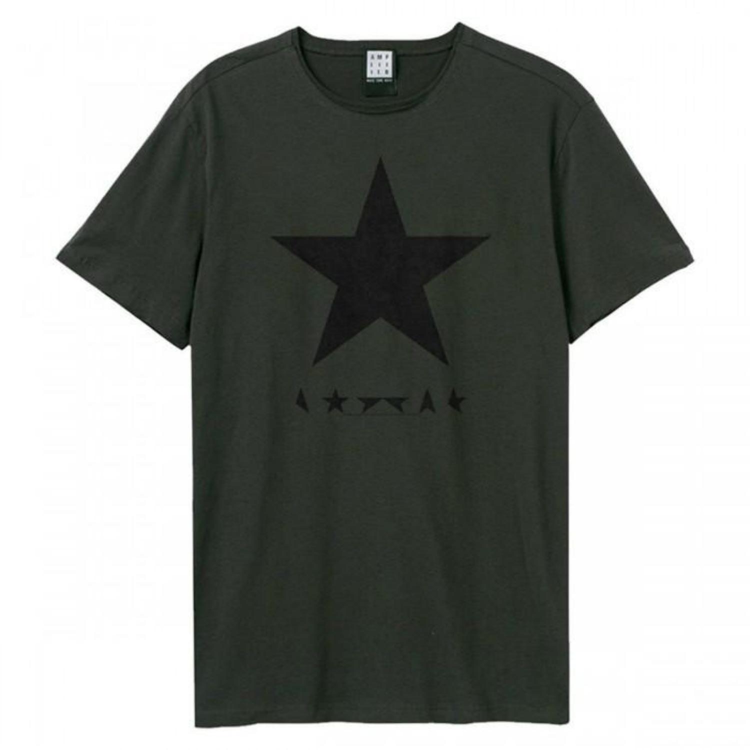 Amplified Unisex Adult Black Star David Bowie T-Shirt S