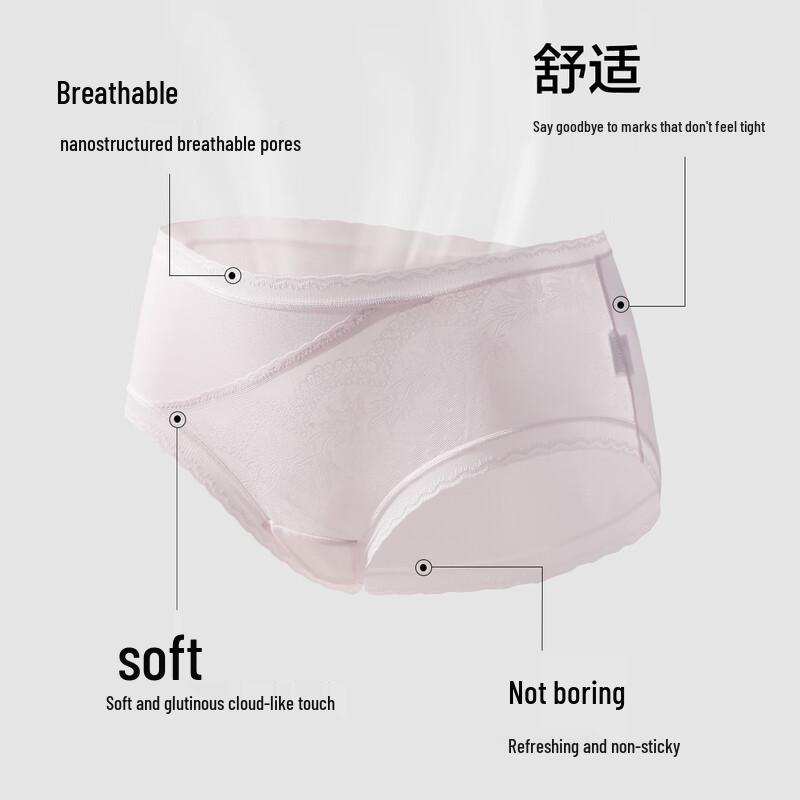 YOUKESHU Women's Seamless Lyocell Lace Briefs 4-Pack