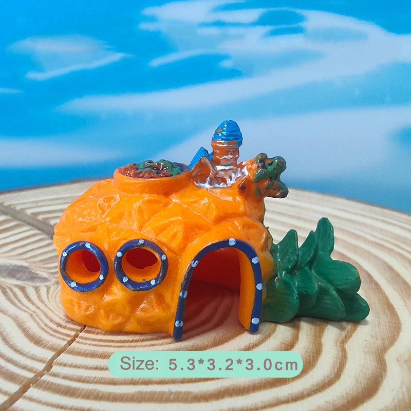 Resin Fish Tank Decor Fish Shrimp Hiding Cave Simulation Resin Mushroom Conch House Aquarium Landscaping Decor Accessories