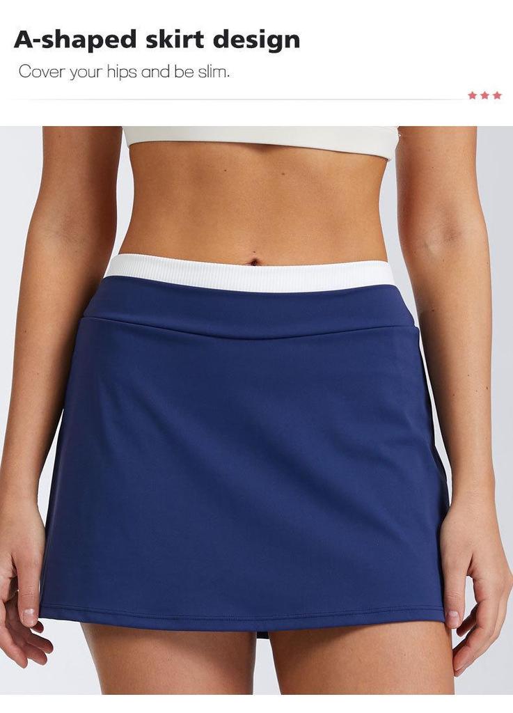 Breathable Anti-Exposure Tennis & Yoga Skirt with Pockets - Quick-Dry, Outdoor Fitness Wear