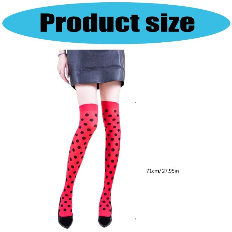 Calzini Lunghi da Festa con Stampa Giullare Elasticizzati Design Sopra il Ginocchio Morbido Poliestere Calzini Lunghi da Donna