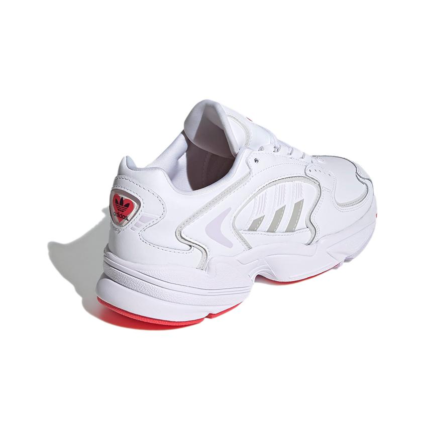 Adidas Originals Falcon 2000 Synthetic Leather Mesh Casual Lightweight Low-Top Lifestyle Shoes Women sneaker White Gray EG5475