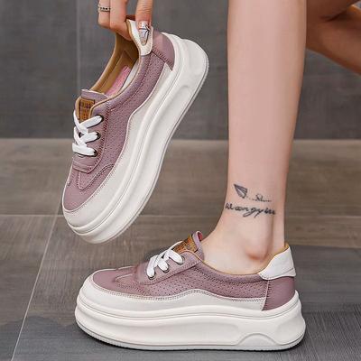 Popular Super Fire Thick-soled Foreign Style Korean Version of Casual Little White Shoes for Women 2025 Summer and Autumn New Versatile Sports Board