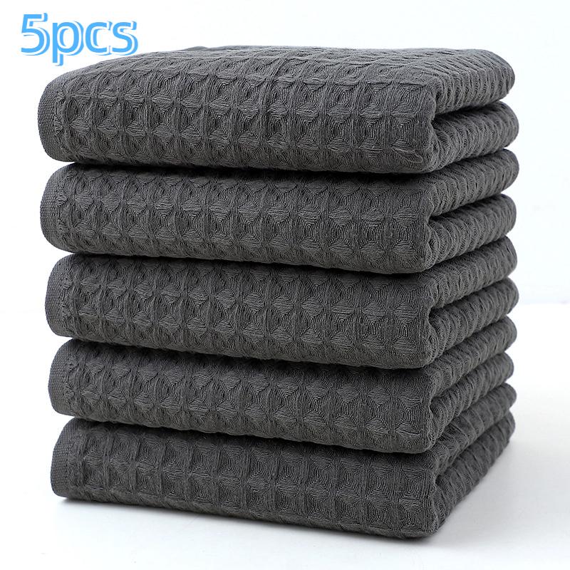 

Pure Cotton Waffle Towel Set Cotton Towels Gift Set All Cotton Towel Soft Absorbent Thickened Pure Cotton Bath Towel 80X35cm 80X35cm&5pcs