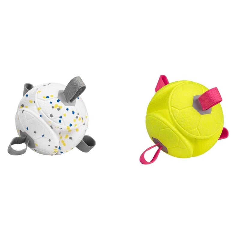 Web Handle Canine Toy Ball for Puppies and Adult Dogs, Soft ETPU Activity Toy for Shared Use and Routine Motion Care