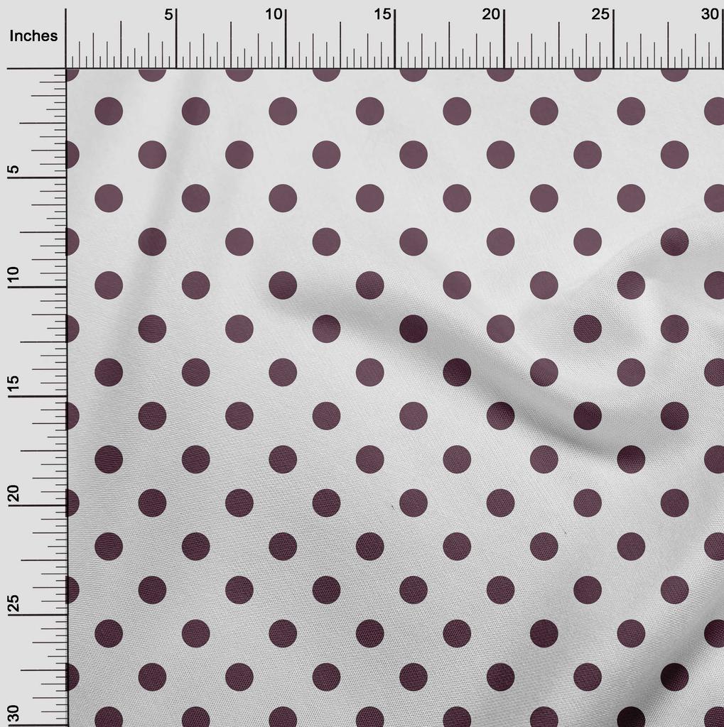oneOone Cotton Flex Chocolate Brown Fabric Polka Dots Dots Sewing Fabric By The Yard Printed Diy Clothing Sewing Supplies 40 Inch