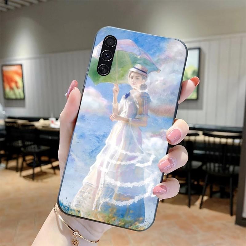 Custodia per Telefono con Illustrazione Pittura ad Olio per Realme GT 2 9i 8i 7i Pro X50 X2 C35 C21 C20 C11 C3 Cover Nera Morbida