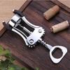 2 In 1 Wine Corkscrew Stainless Steel Manual Bottles Opener Spring Loaded Wine Bottles Cork Remover Family Dinner