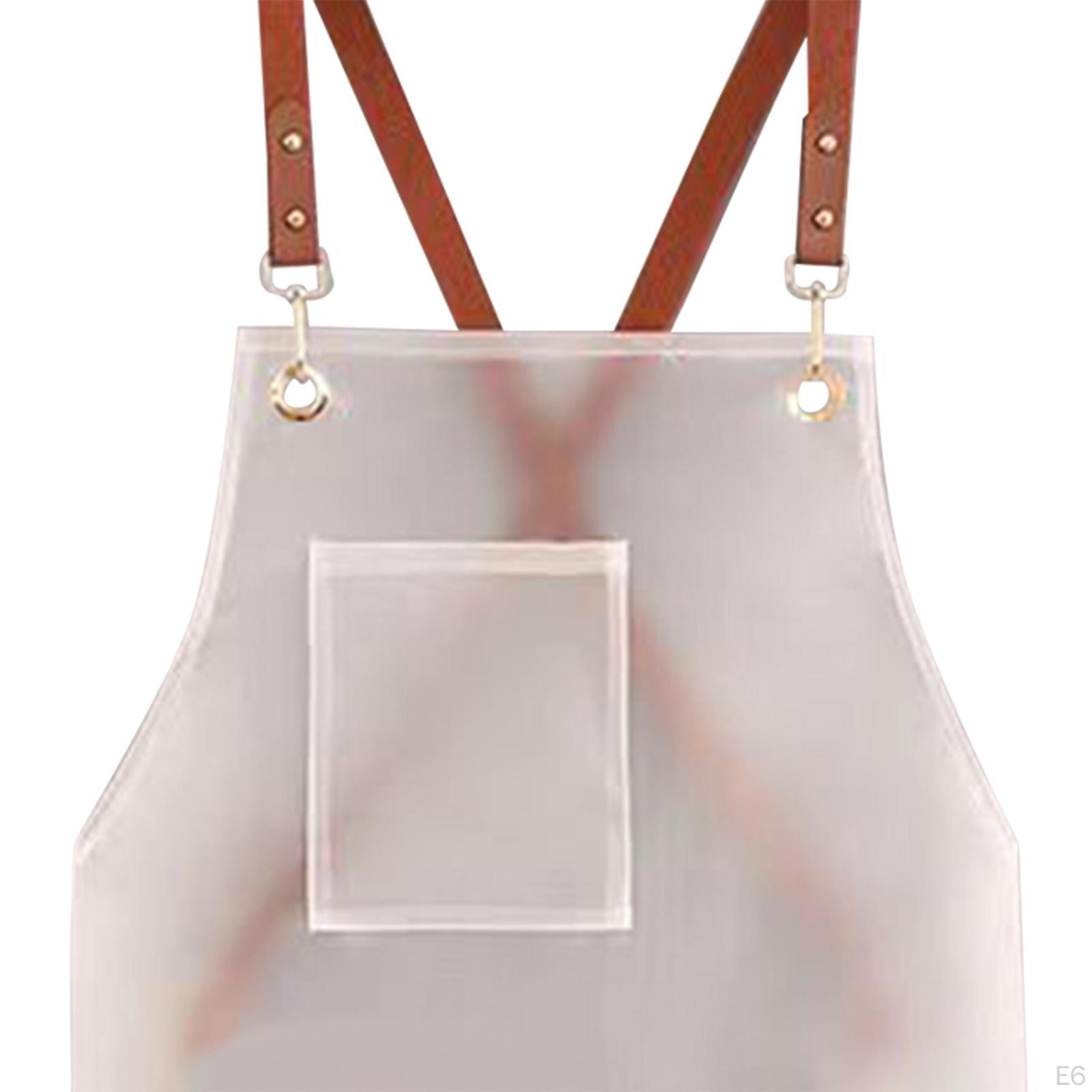 Фартук для гриля полупрозрачный со спинкой Pink Long Pocket — фото 8