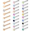 Cross-border Hot-selling Color Drill Straight Nose Nails Stainless Steel Anti-allergic Love Stars Puncture Jewelry Unisex