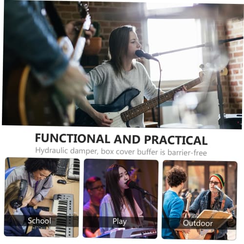 Totority Piano Lid Lowering Device, Black, for Slowly Closing Piano Lid