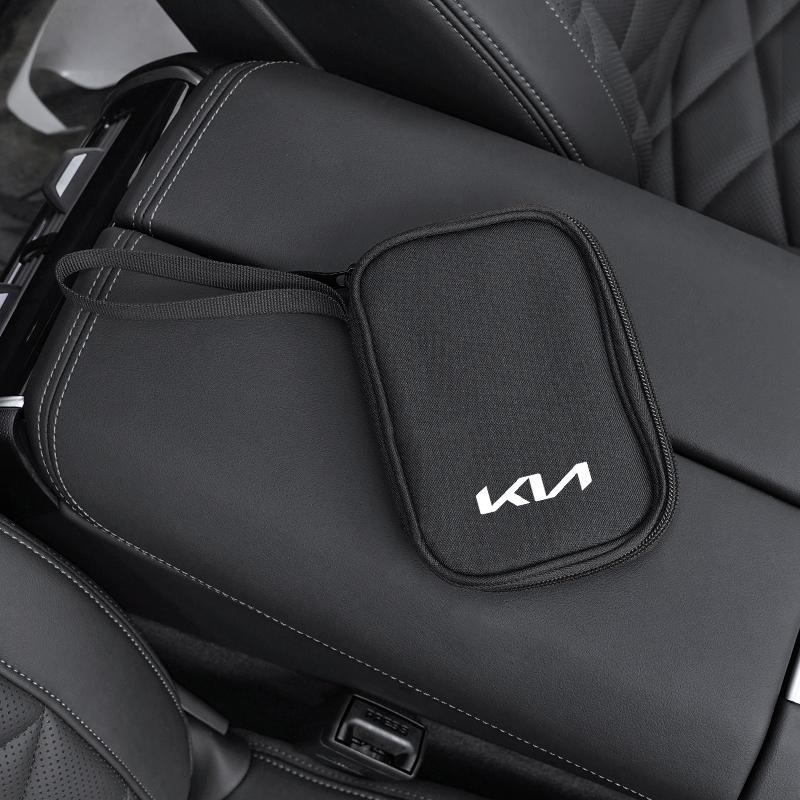 GSOT3 Car Portable Storage Bag Multi Functional Key Phone Bag For KIA K3 Sportage Carnival K5 Seltos Pegas KX1 EV5 Sonet EV6 K4 EV3