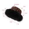 Autumn Winter Women Plush Leopard Hat Thick Cold-Proof Warm Ear Protection Fisherman Hat