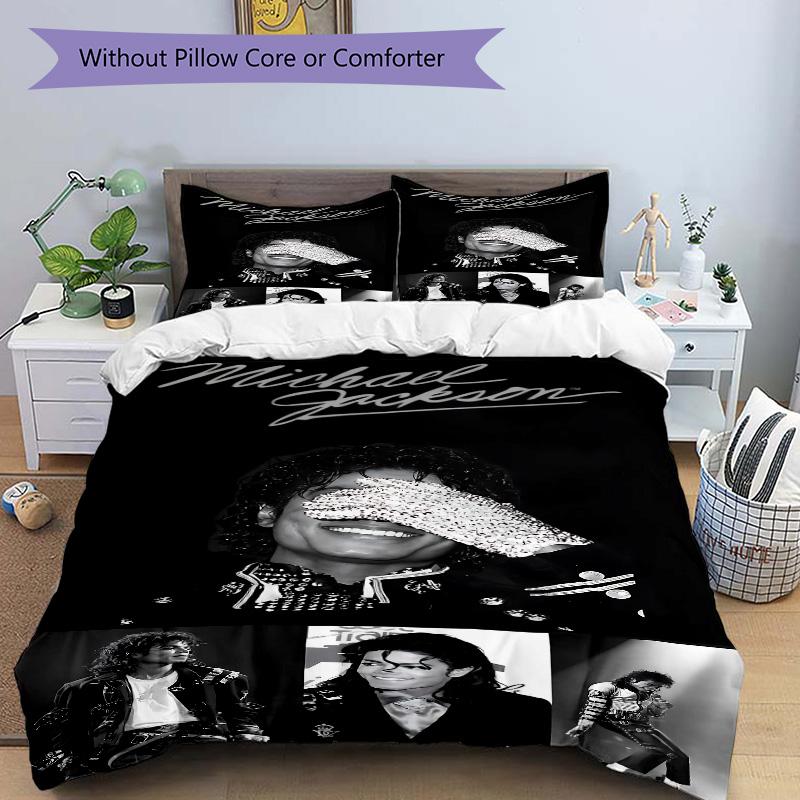 Michael Jackson'S Legacy Print 3Pcs Bedding Setduvet Cover With 2 Bedropillowcase Home Birthday Gift