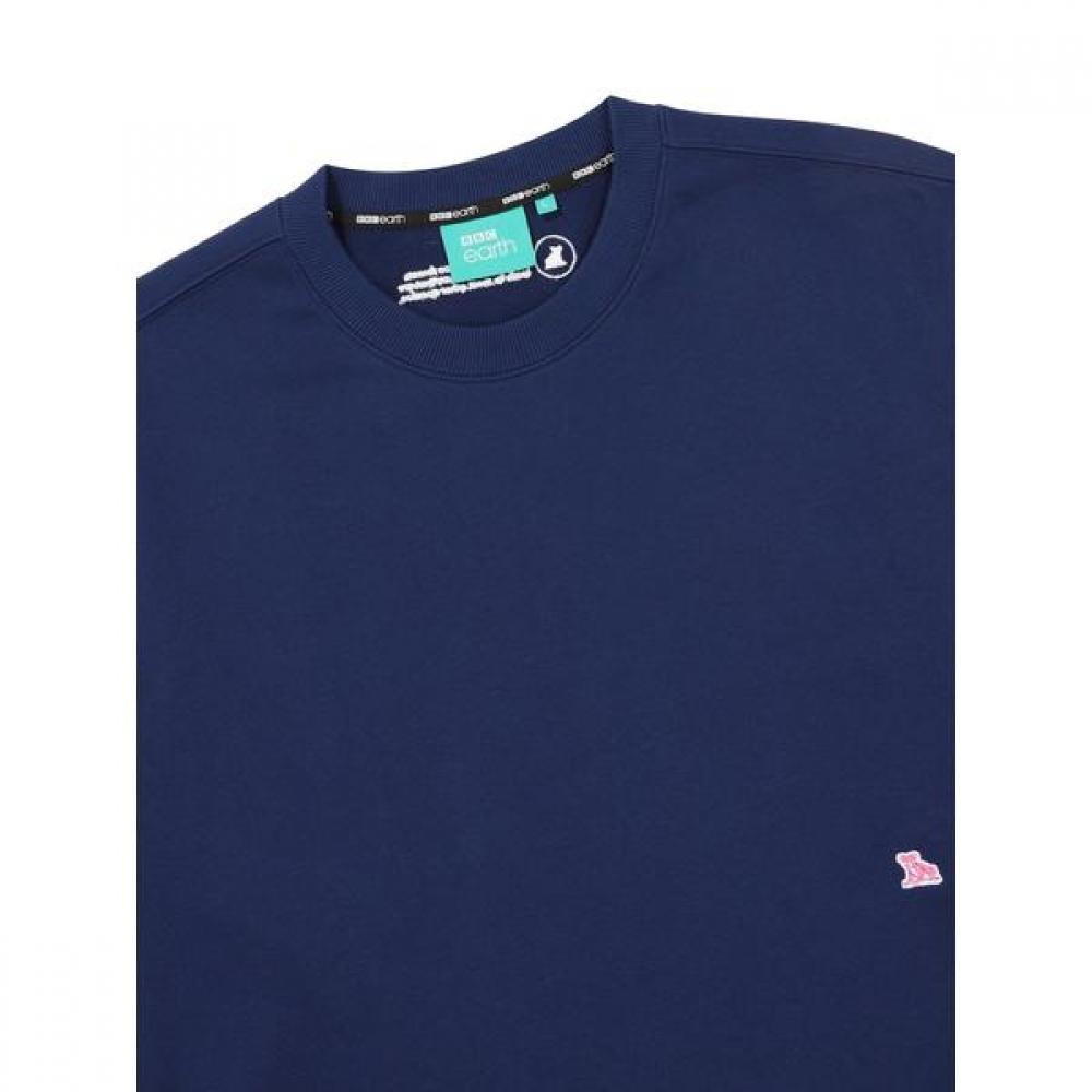 Animal Embroidery Wappen Sweatshirt  Blue 