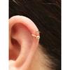 14K earlobe twist ball piercing 1.2mm thickness
