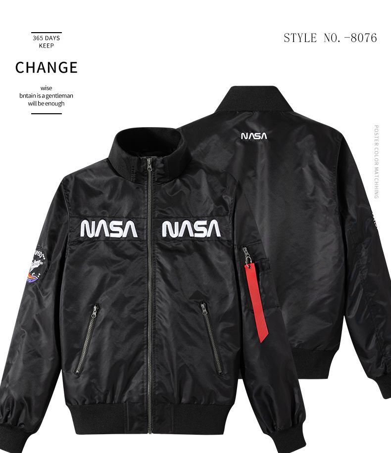 2022 NASA Herren Baseball Fliegerjacke - Frühling/Herbst Oberbekleidung