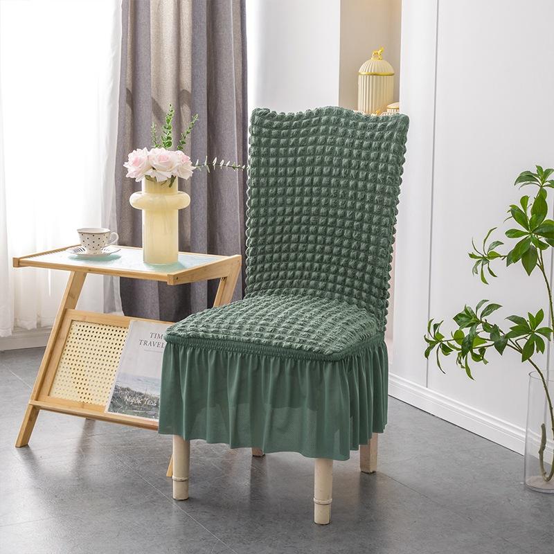 Thickened Seersucker Lace Chair Cover All In One Elastic All-purpose Hotel Banquet Table Chair Cover