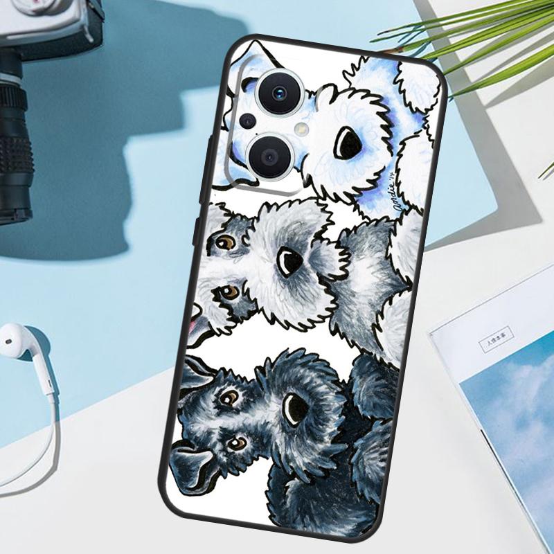 Miniature Schnauzer dog art Phone Case For OPPO Find X6 X3 Pro X2 Neo X5 Lite Reno 7 3 2Z 4Z 5Z 8T 4 5 6 8 Lite Cover