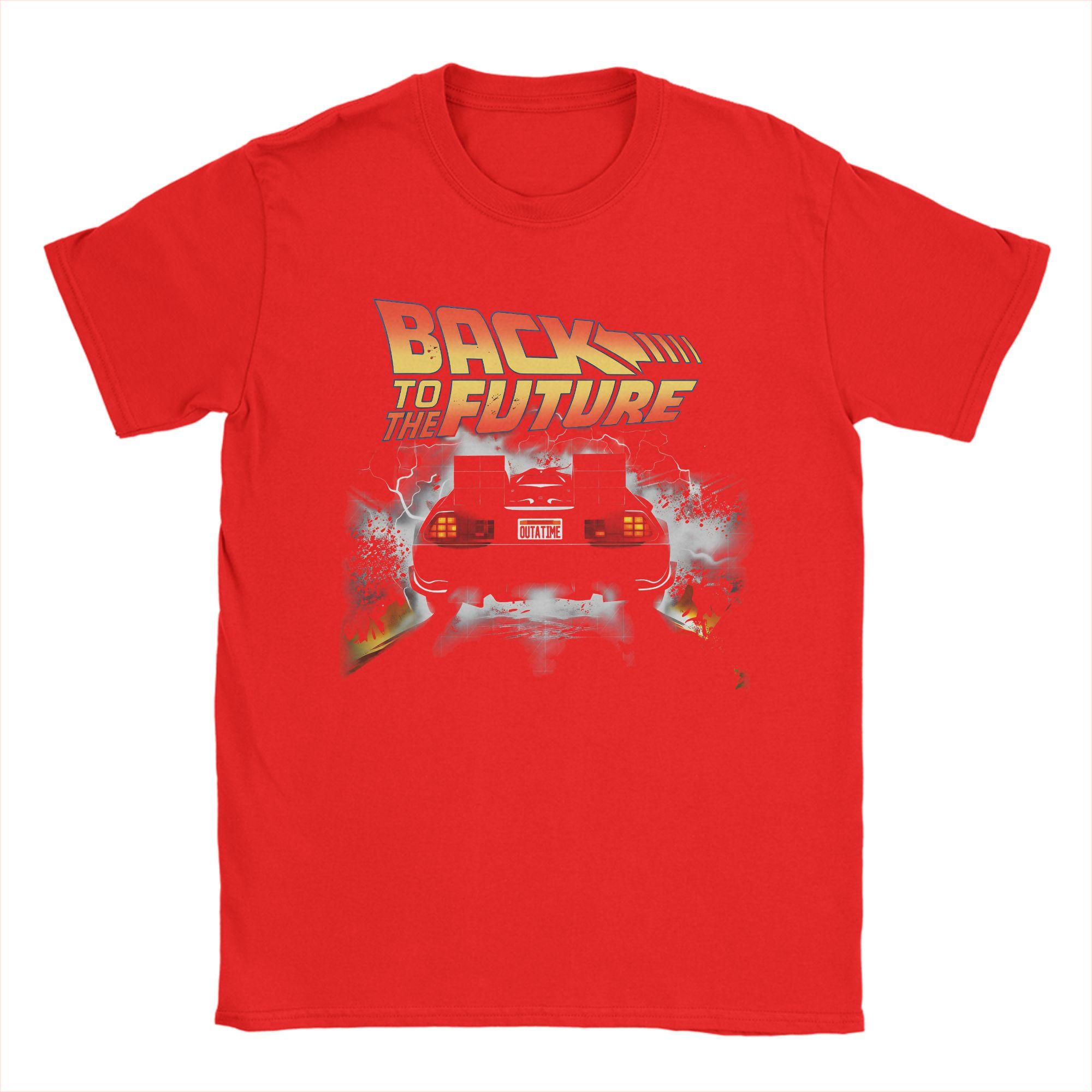 

Back to the Future TShirt DMC DeLorean Harajuku TShirts Short Sleeve Y2K Retro Tops Summer Cotton Oversize Tees S