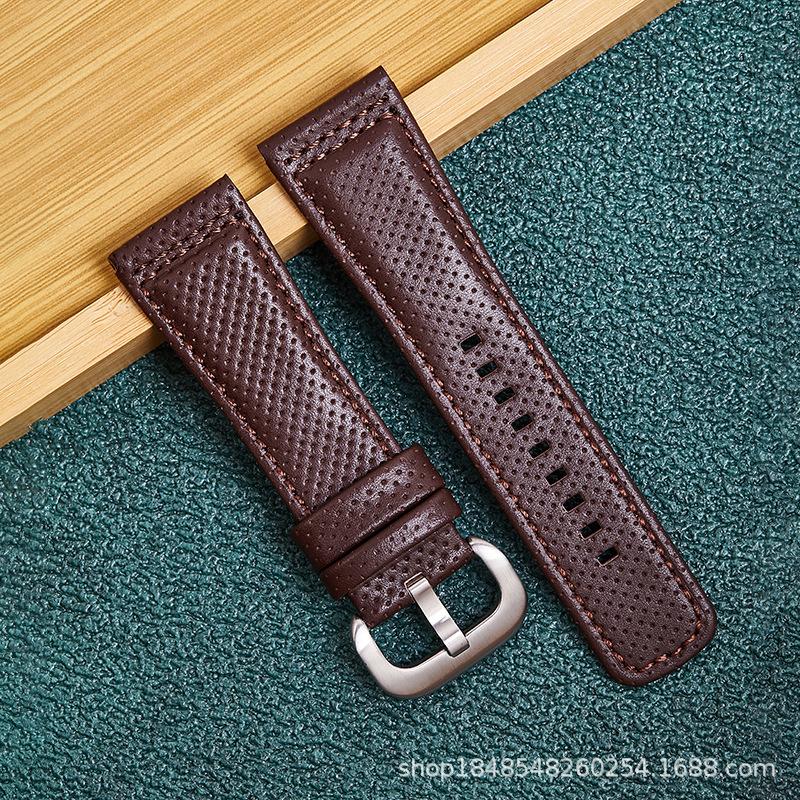 Pinhole Seven Friday Real Cowhide Strap First Layer Calfskin 28Mm/Watch Accessory, Comfortable To Wear