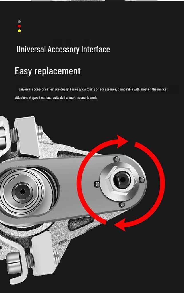 Universal Multi-tool Angle Grinder: Woodworking Electric Trimmer & Chisel Conversion Head.