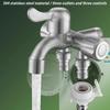 Rubinetto a 3 vie in acciaio inossidabile Tre rubinetti Rubinetto per lavatrice Acqua Bagno Cucina Rubinetto
