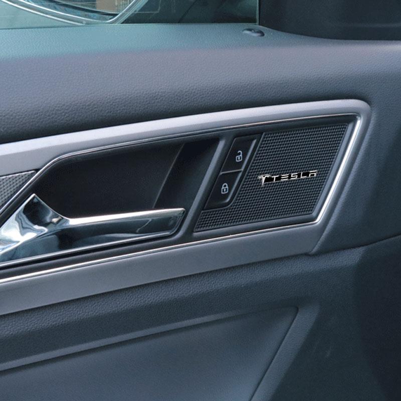 3D Car Styling Sticker Aluminum Emblem interior Speaker audio Badge For Tesla Model 3 Model X S 2016-2020 Decals TM3 TMX TMS Decal