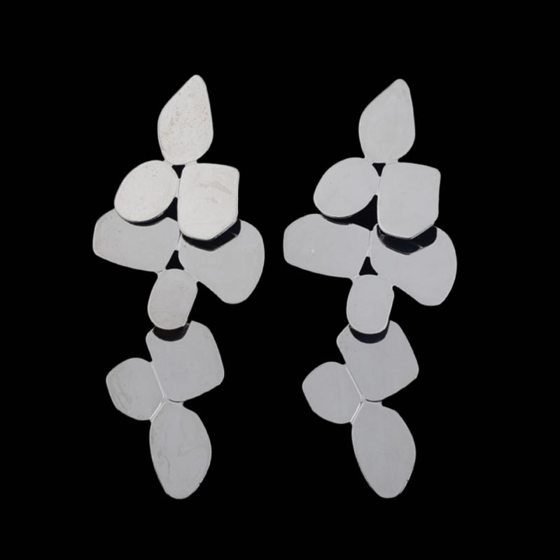 New Exaggerated Twist Metal Dangle Earrings for Women Gold Color Punk Fashion Female Hanging Earrings Boho Geometry Ear Zircon