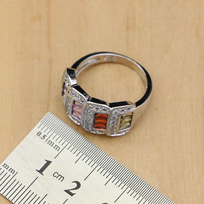 Silver Color Bridal Jewelry Cubic Zirconia Beads Jewelry Sets For Women Wedding Accessories