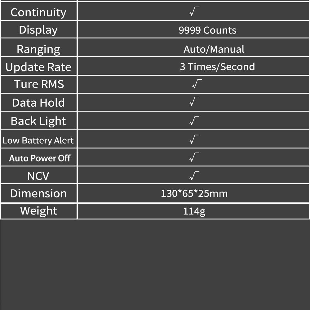 ZOYI ZT111 4-Digit High-Precision Auto-Ranging Digital Multimeter with Overload Protection for Appliance Repair-NCV