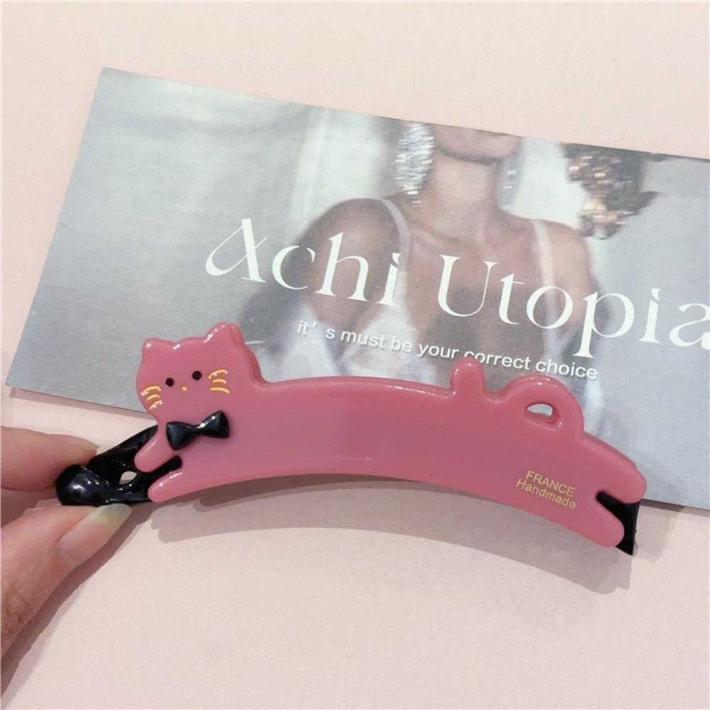 Pet Acetate Cat Hair Clip Cartoon Hairpin Cute Vertical Clip  Girl