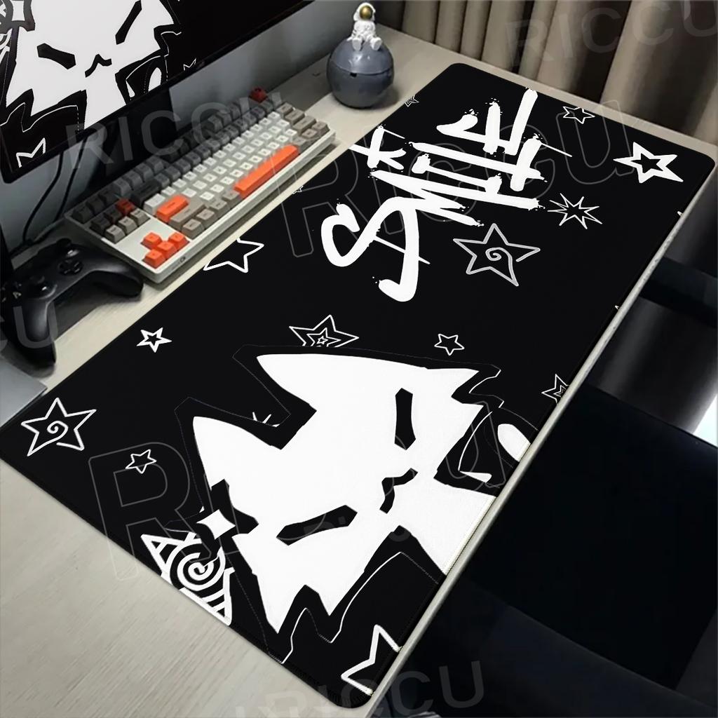 Design Semplice Gatto Goth Carino Tappetino Mouse Accessori Ufficio Tappetino Scrivania Punk Scuro Tappetino Mouse Grande Tappetini Tastiera Gaming PC Tappeto HD Xxl