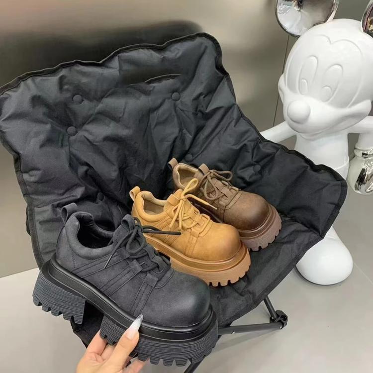 Platform Women Shoes Flats Designe Loafers Shoes New Walking Shoes Classic Dress Lace Up Trend Female Cozy Zapatillas