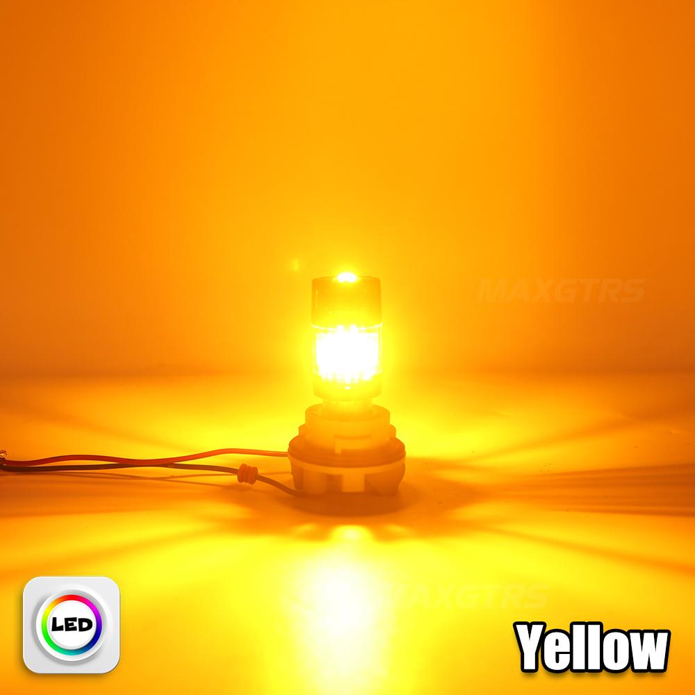 MAXGTRS 2x 3100LM High Power 1156 BA15S BAU15S PY21W Lights Canbus No Hyper No Error With Fan T20 W21W Amber Yellow For Turn Signal LED Bulb 1156 BA15S P21W жёлтый