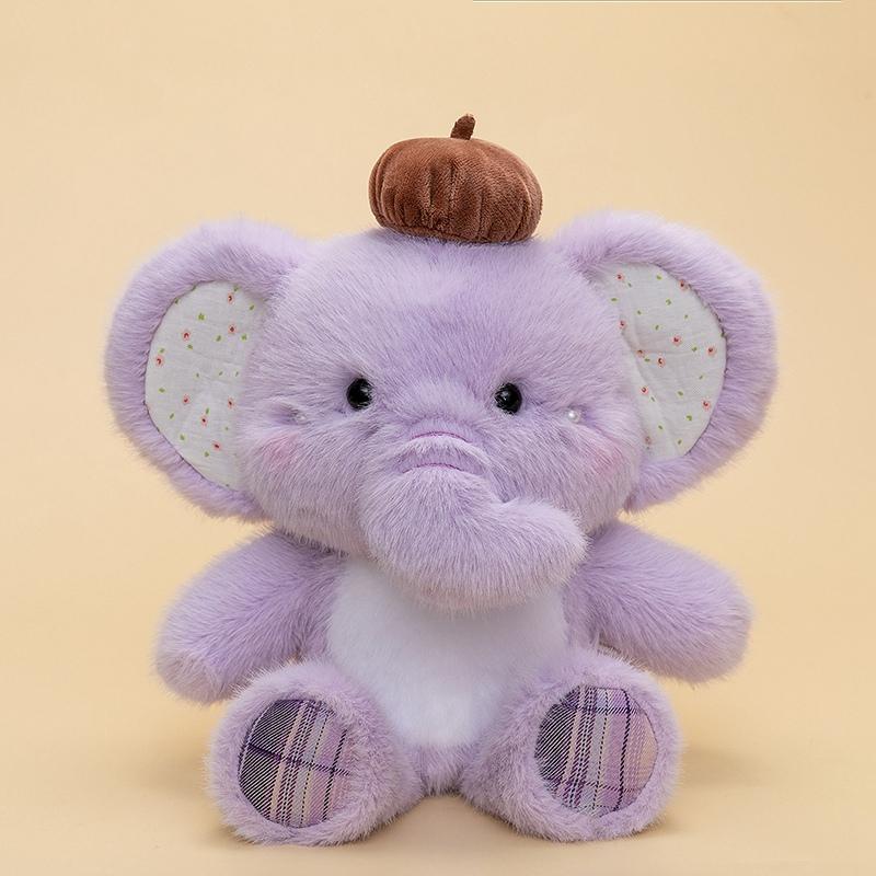33cm Cute Elephant Plush Toys Soft Plush Stuffed Doll Kids Accompanying Plushies Animal Baby Birthday Gifts Home Ornaments Favor