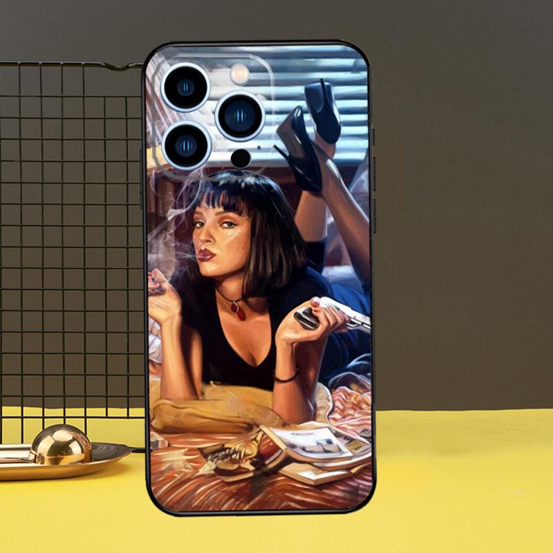 Mia Pulp Fiction Funda For iPhone 12 13 Mini 11 14 16 15 Pro Max XS X XR 7 8 14 16 15 Plus Phone Case